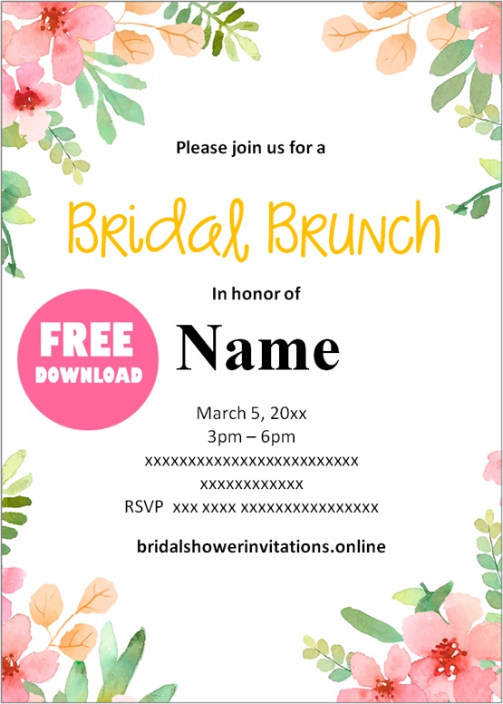 brunch bridal shower invitations