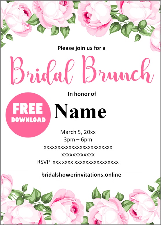 bridal shower brunch invitation
