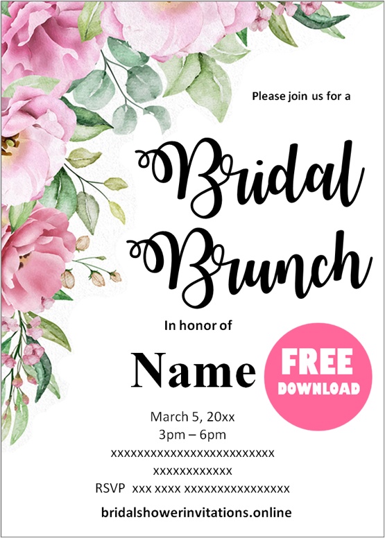 brunch bridal shower invitations