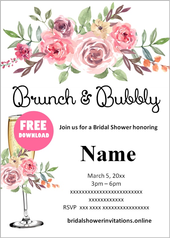 bridal shower invitations template