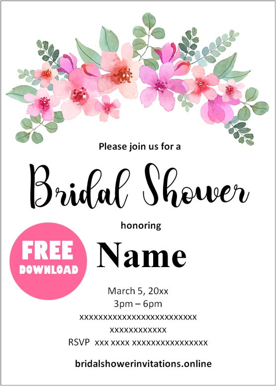 bridal shower invitations templates