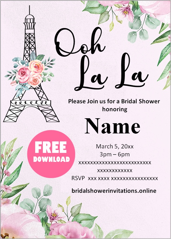 modern bridal shower invitations