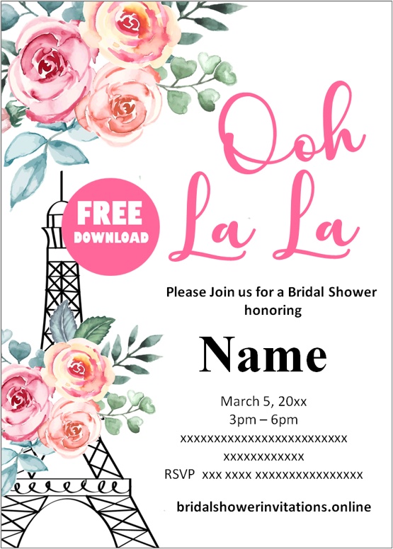 samples bridal shower invitations