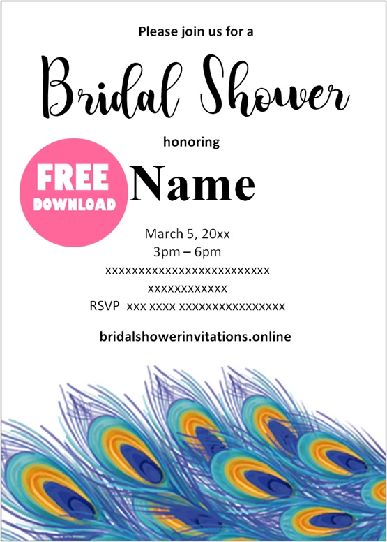bridal shower invitations template