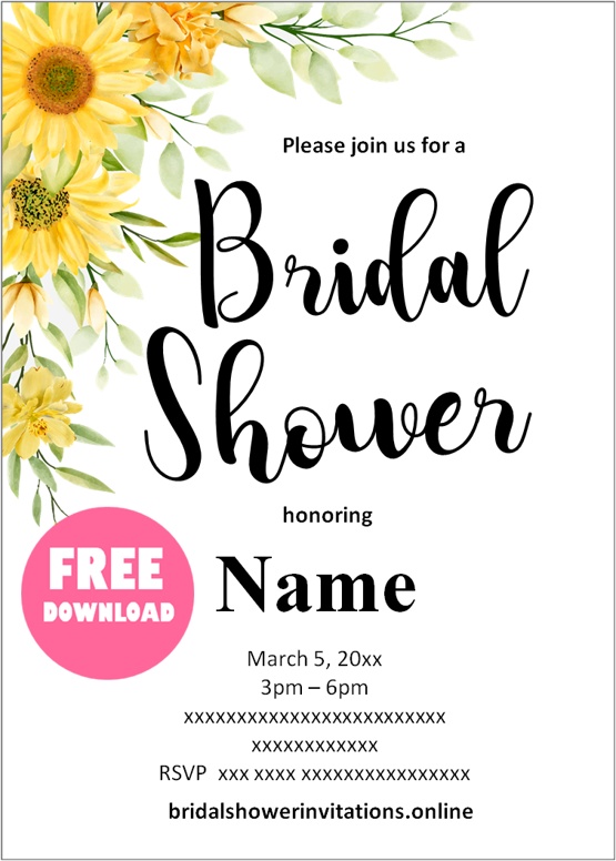 free bridal shower invitations