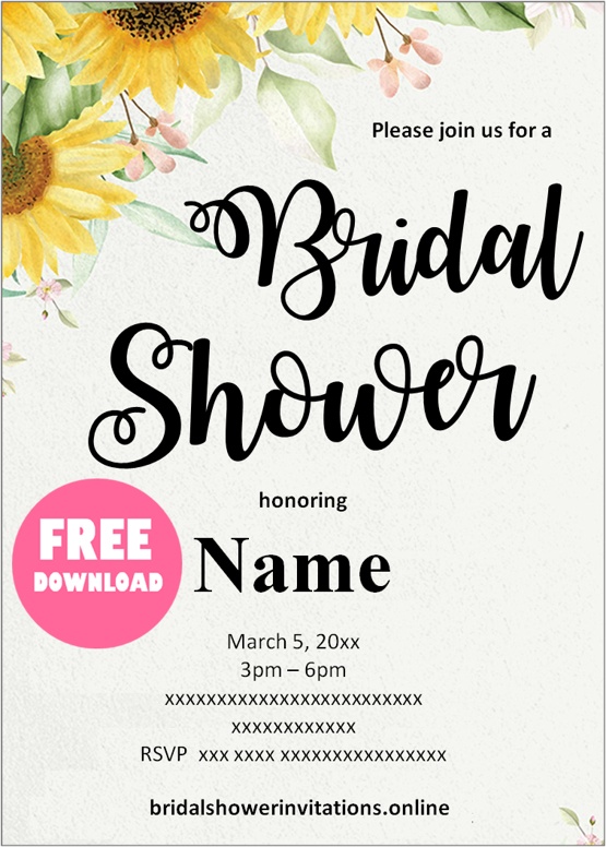 bridal shower invitations templates