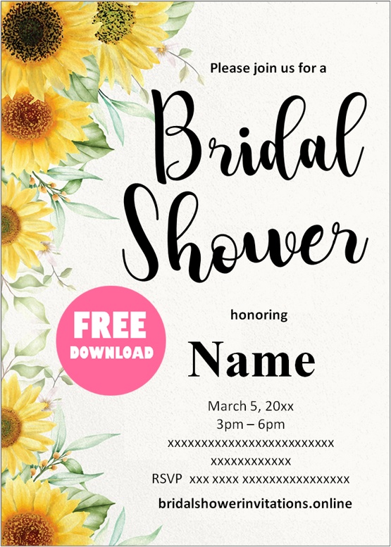 bridal shower invitations template