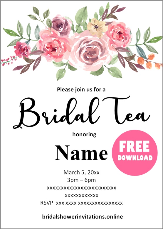 printable bridal shower invitations