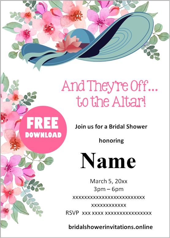 free printable bridal shower invitations